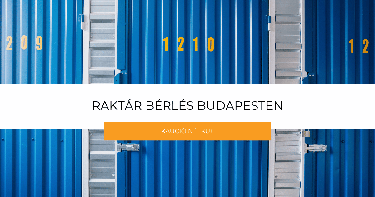 Raktár bérlés Budapesten - kaució nélkül - Self Store | © Self Store Budapest